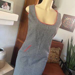 Charm of Hollywood Gingham w/ Red Trim sleeveless dress